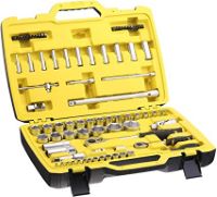 COFFRET DE DOUILLE 1/4 + 1/2 JEU 81PCS