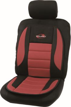 COUVRE SIEGE ROUGE ET NOIR UNIVERSEL